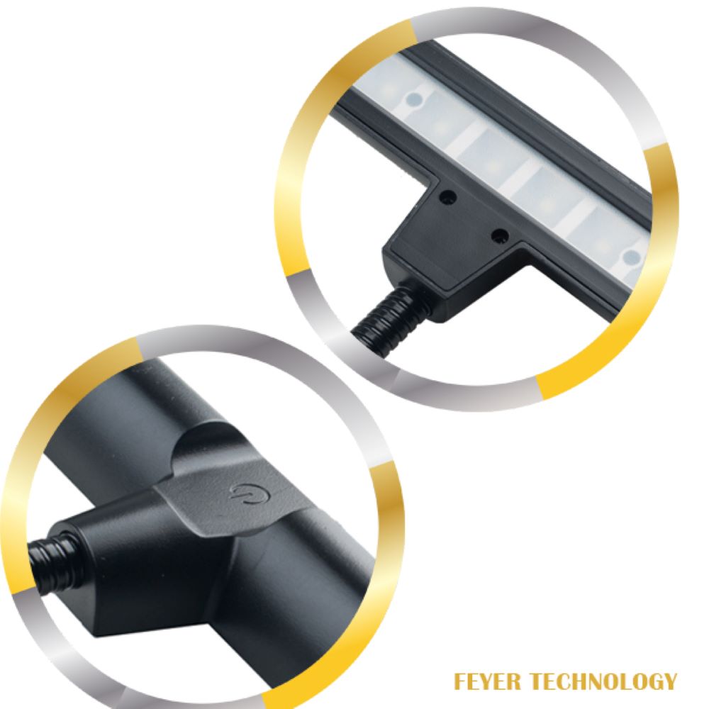 FEYER- FYCOB18-3- Dimmable 18 LEDs Reading lamp book Light with Rechargeable Battery, Flexible and Portable 300