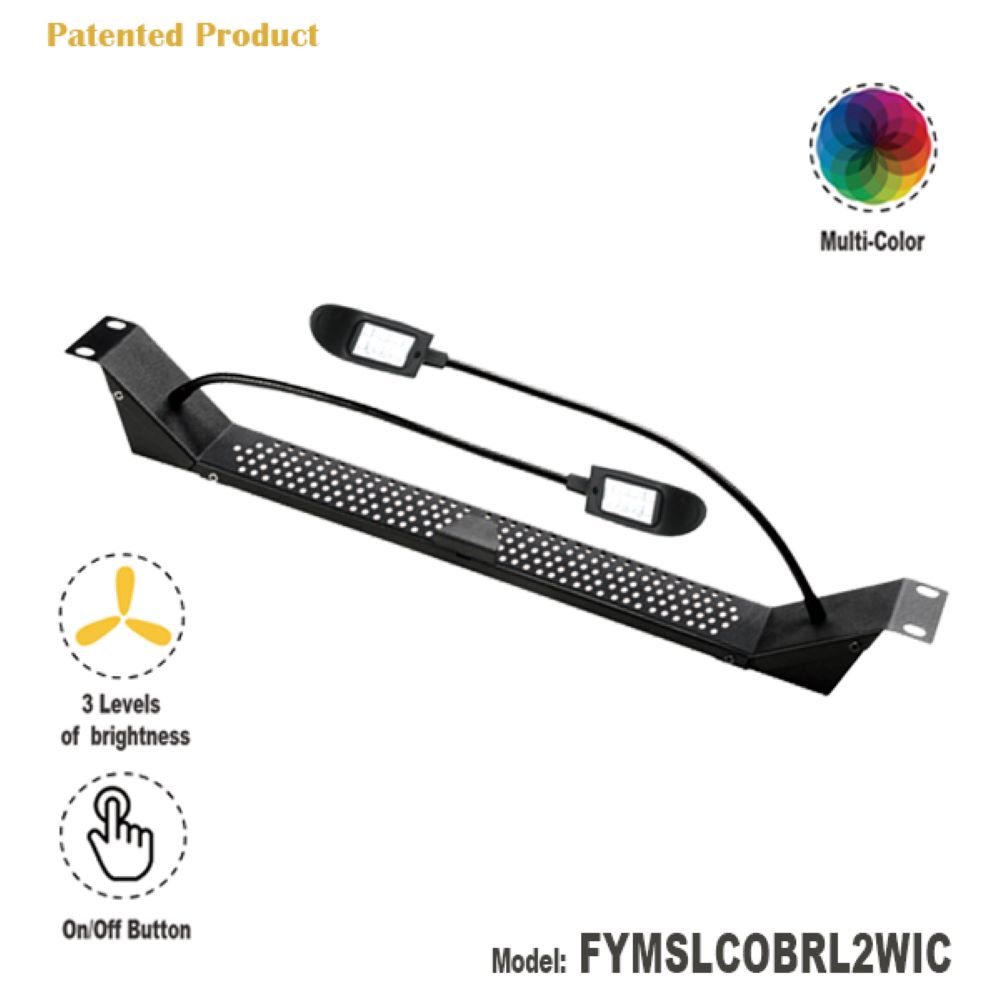 FEYER-FYMSLCOBRL2WIC-Professional LED lamp light for 19 inch Rack and Flightcase with two Gooseneck lights Multicolor100